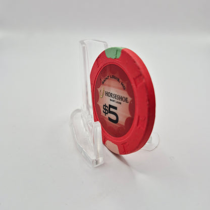 Horseshoe Hotel Casino St. Louis Missouri $5 Casino Chip  *Circulated