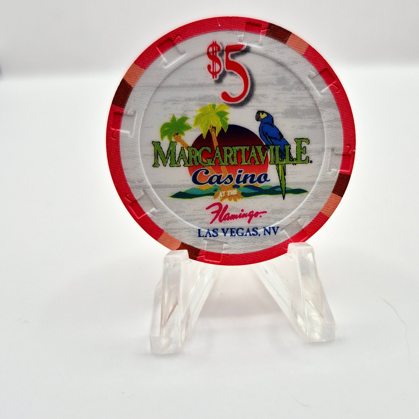 Flamingo Hotel Casino Las Vegas Nevada 2011 "It's 5 O'Clock Somewhere" $5 Casino Chip D0296