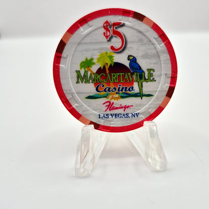 Flamingo Hotel Casino Las Vegas Nevada 2011 "It's 5 O'Clock Somewhere" $5 Casino Chip D0296