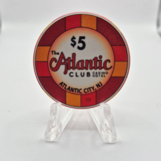 The Atlantic Club Casino Hotel Atlantic City New Jersey 2012 $5 Casino Chip