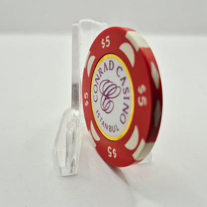 Conrad Hotel Casino Istanbul Turkey $5 Casino Chip