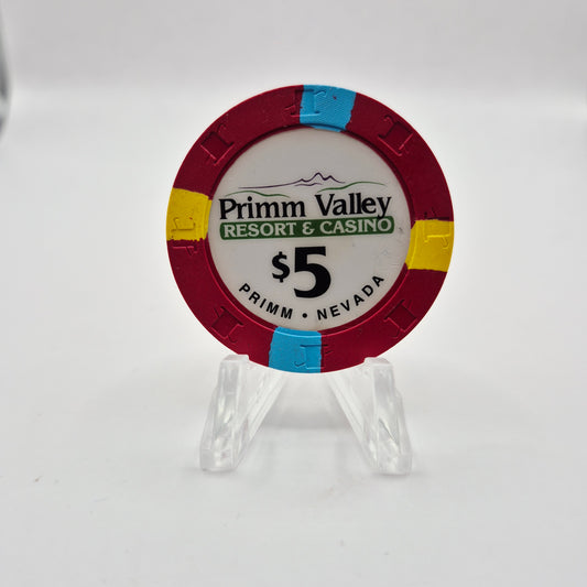 Primm Valley Resort Casino Primm Nevada 1997 $5 Casino Chip V1332