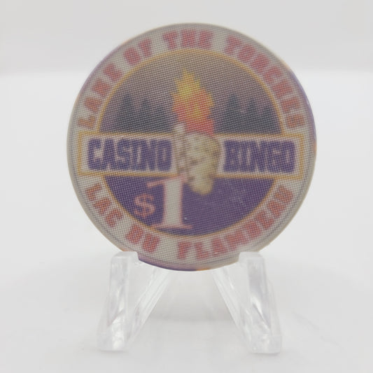 Lake of the Torches Resort Casino Lac Du Flambeau Wisconsin $1 Casino Chip * Faded Version