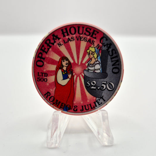 Opera House Casino Las Vegas Nevada 'Valentine 2002' $2.50 Casino Chip E1739 LTD 500