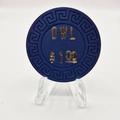 Owl Club Battle Mountain Nevada 1970's $1 Casino Chip V1271