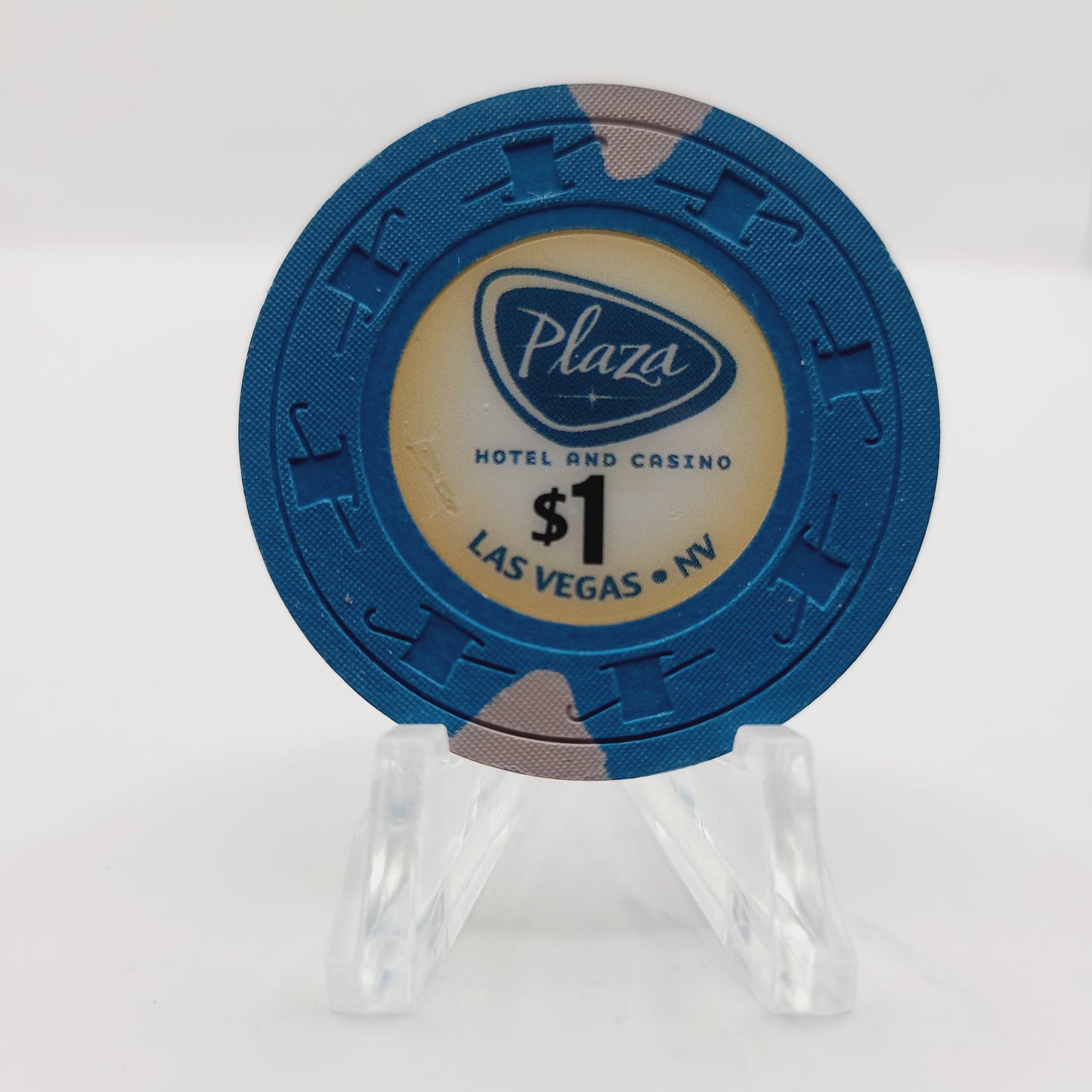Plaza Hotel Casino Las Vegas Nevada 2008 $1 Casino Chip E8236