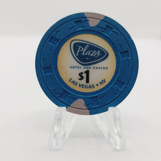 Plaza Hotel Casino Las Vegas Nevada 2008 $1 Casino Chip E8236