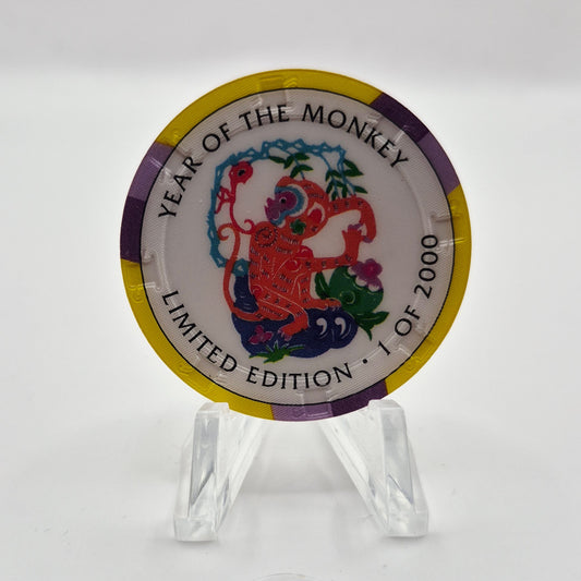 Crystal Park Casino Crystal City California 1996 Grand Opening 'Year of the Monkey $5 Casino Chip
