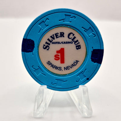 Silver Club "Karl's" Sparks Nevada 1989 $1 Chip N5544