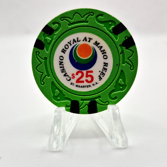 Casino Royale Maho Reef St Maarten $25 Casino Chip CG081590 *SHARP