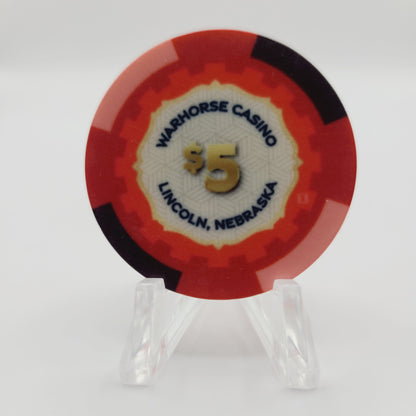 WarHorse Hotel Casino Lincoln Nebraska 2024 $5 Casino Chip