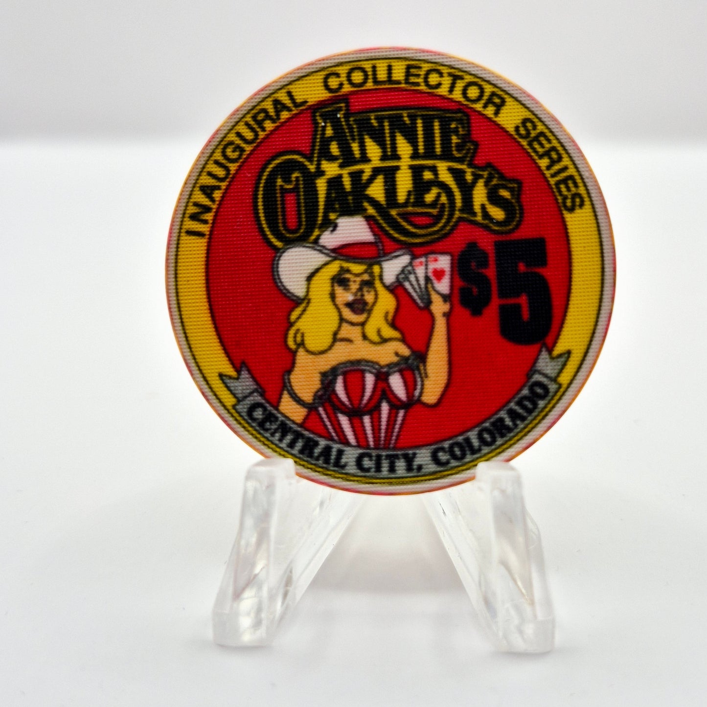 Annie Oakley's Casino Central City Colorado 1991 $5 Casino Chip