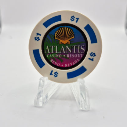 Atlantis Casino Resort Reno Nevada 1996 $1 Casino Chip N7955