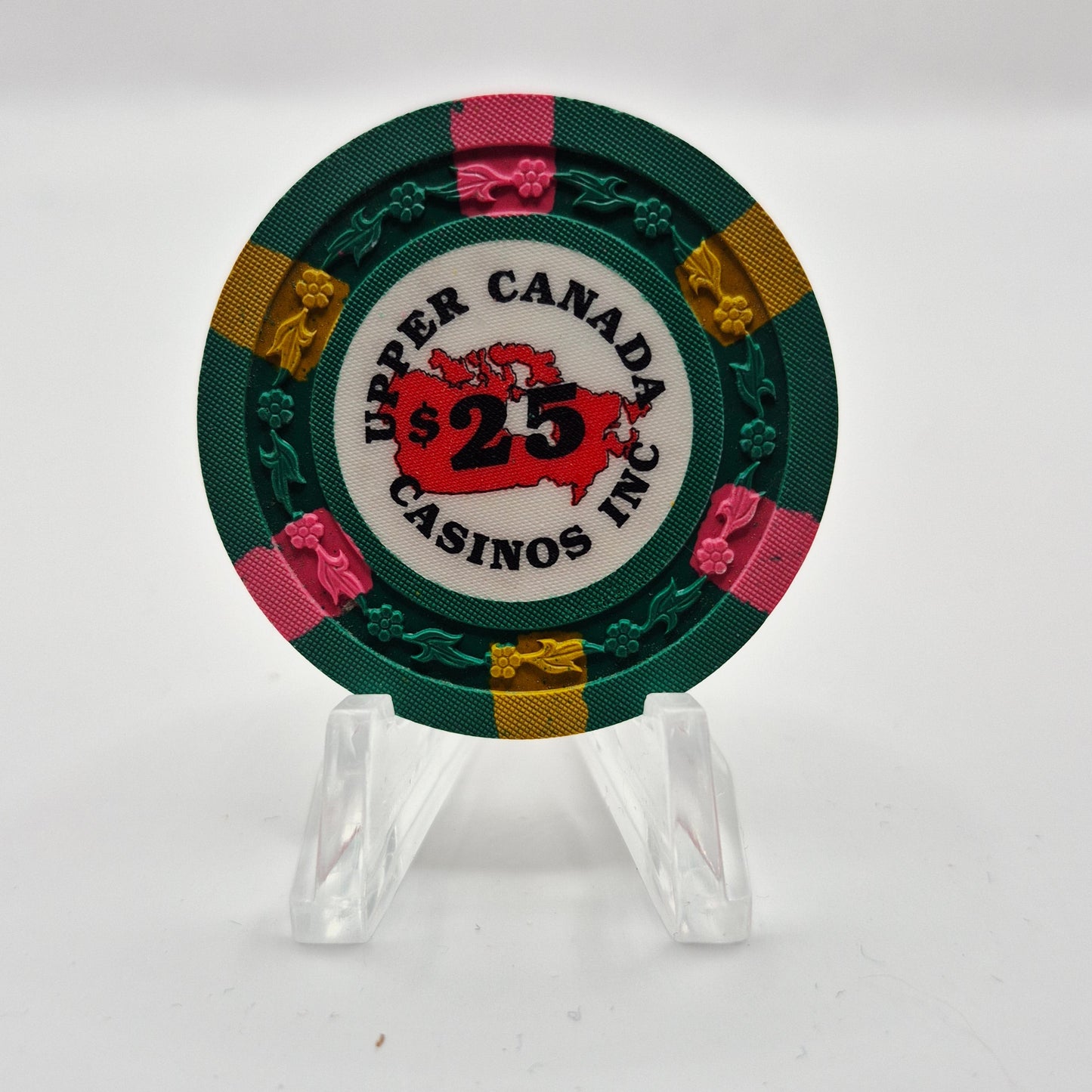 Upper Canada Casino Kitchener Ontario Canada $25 Casino chip CG073254 *UNC