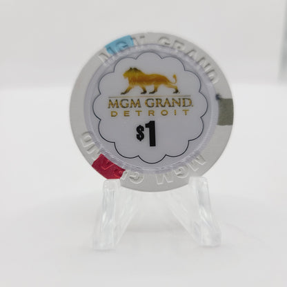 MGM Grand Hotel Casino Detroit Michigan 2007 $1 Casino Chip
