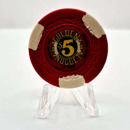 Golden Nugget Hotel Casino Las Vegas Nevada 1960's $5 Casino Chip N1718