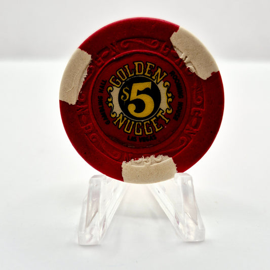 Golden Nugget Hotel Casino Las Vegas Nevada 1960's $5 Casino Chip N1718