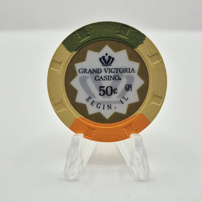 Grand Victoria Riverboat Casino Elgin Illinois 2013 $.50  Casino Chip