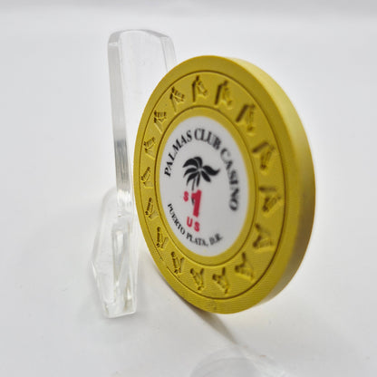 Palmas Club Casino Puerto Plata Dominican Republic $1 Casino Chip *UNC