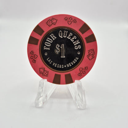 Four Queens Las Vegas Nevada $1 Coin Inlay Casino Chip N2681