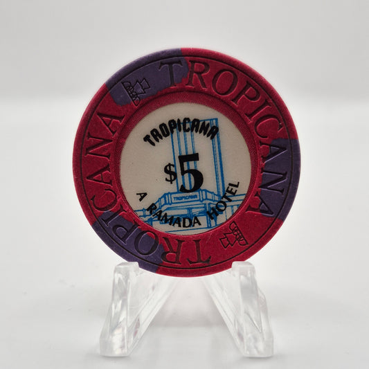 Tropicana Hotel Casino Las Vegas Nevada 1985 $5 Casino Chip N2269