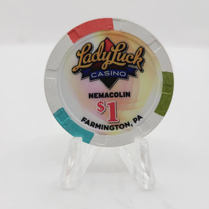 Lady Luck-Nemacolin Casino Farmington Pennsylvania 2013 $1 Casino Chip
