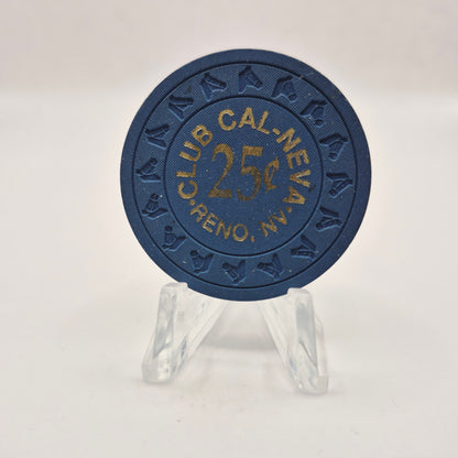 Club Cal-Neva Casino  Reno Nevada 1970 $.25 Casino Chip N4331