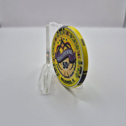 Seminole Hard Rock Hotel Casino Hollywood Florida 2004 'Grand Opening' $.50 Casino Chip