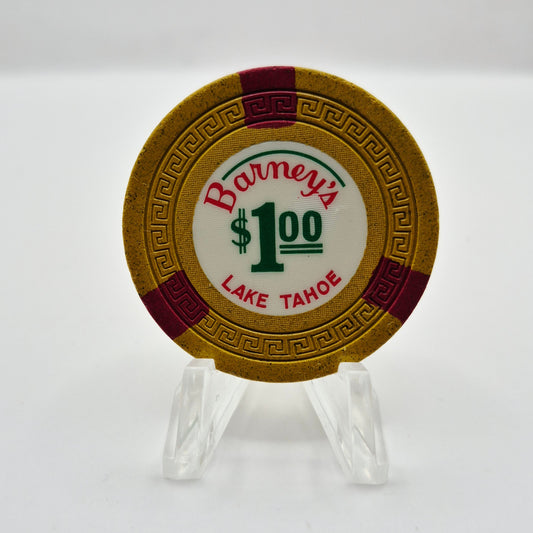 Barney's Casino Lake Tahoe Nevada 1963  $1 Casino Chip N4959