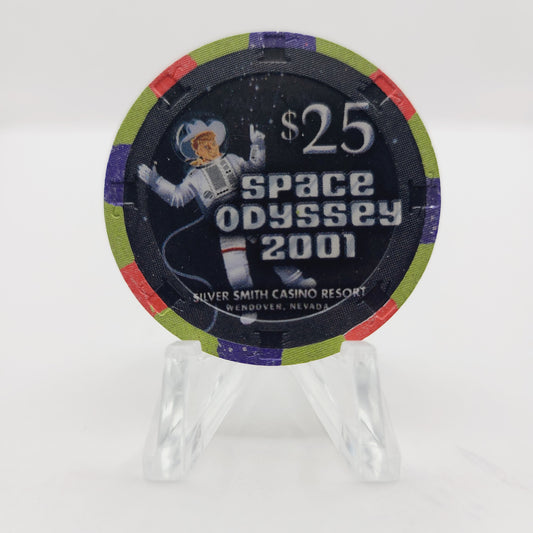 The Silver Smith Casino Resort Wendover Nevada "Space Odyssey 2001" $25 Casino Chip V7033 LTD35