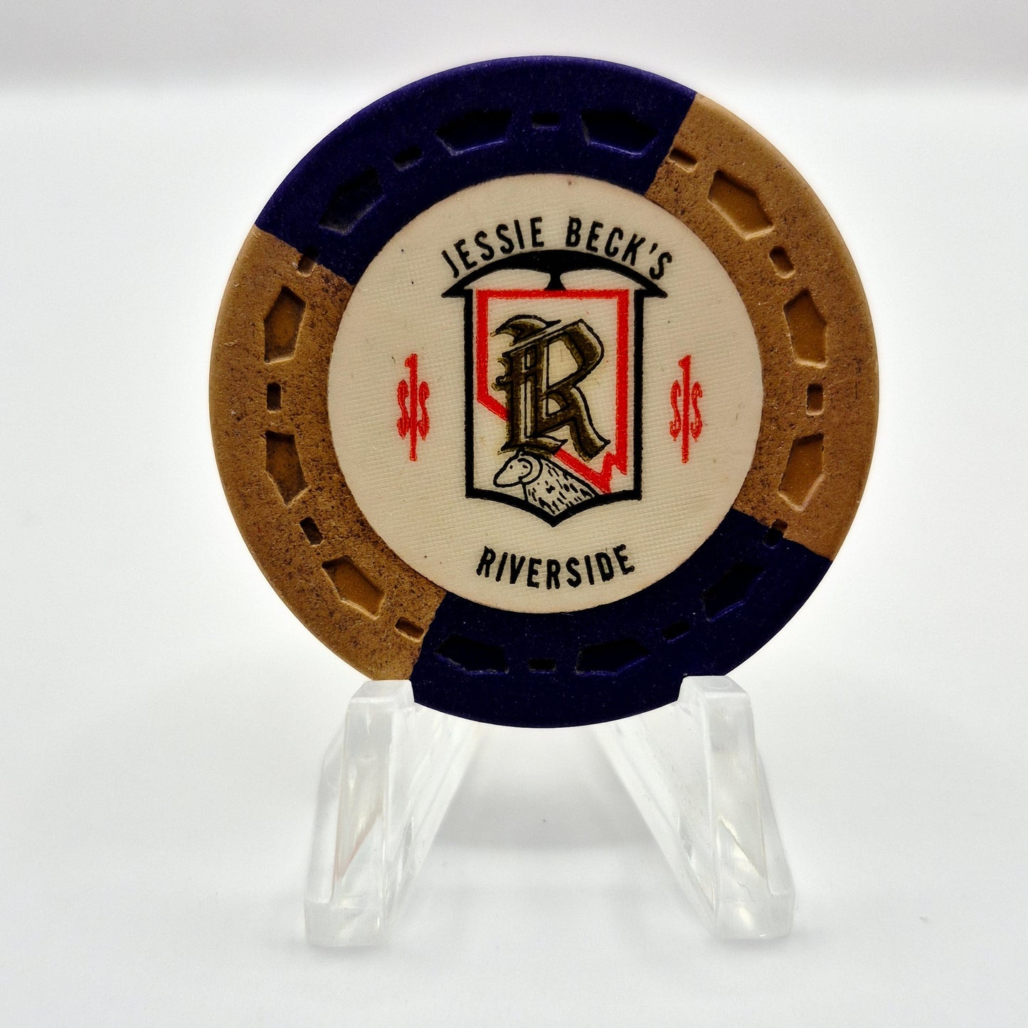Jessie Beck's Riverside Hotel Reno Nevada 1971 $1 Casino Chip N5505 *Circulated