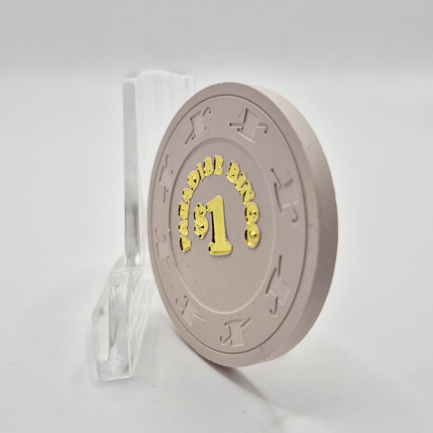 Crystal Park Hotel Casino Crystal City California 'Paradise Bingo' $1 Casino Chip