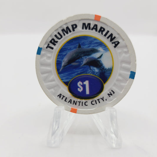 Trump Marina Hotel Casino Atlantic City New Jersey $1 Casino Chip