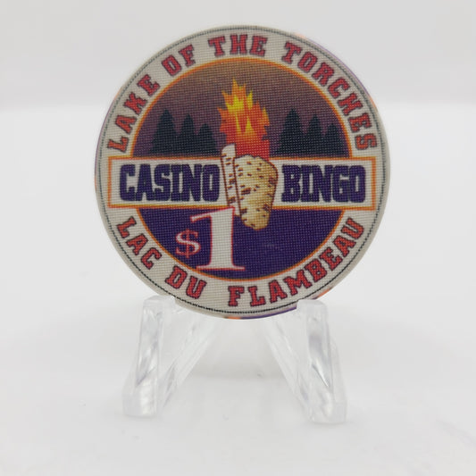 Lake of the Torches Resort Casino Lac Du Flambeau Wisconsin $1 Casino Chip