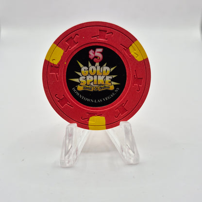Gold Spike Hotel Casino Las Vegas Nevada 2009 $5 Casino Chip E7986