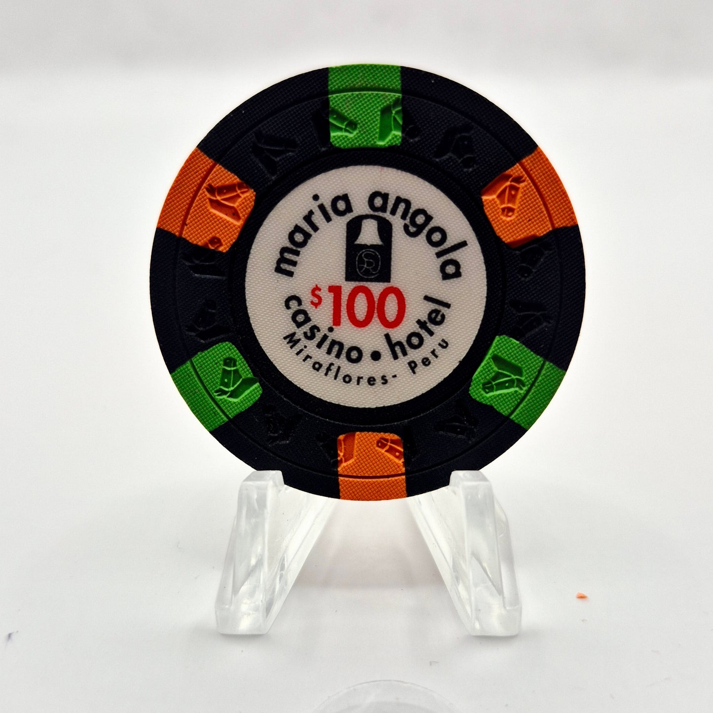 Maria Angola Hotel Casino Lima Peru $100 Casino Chip CG297976