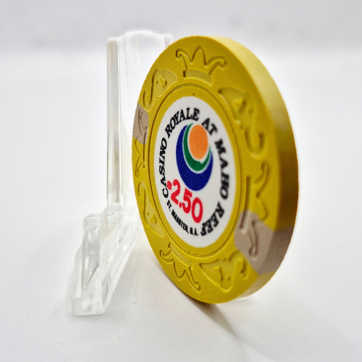 Casino Royale Maho Reef St Maarten $2.50 Casino Chip CG081591 *SHARP