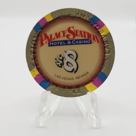 Palace Station Hotel Casino Las Vegas Nevada 2001 $8 Casino Chip V6506