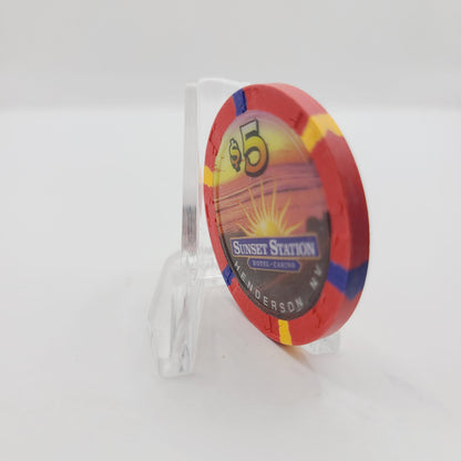 Sunset Station Hotel Casino Henderson Nevada 1997 $5 Casino Chip V1619