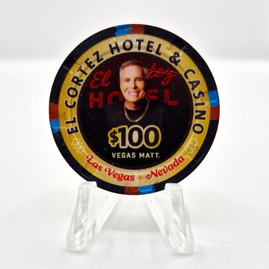 El Cortez Hotel Casino Las Vegas Nevada 2026 "VEGAS MATT' $100 Casino Chip