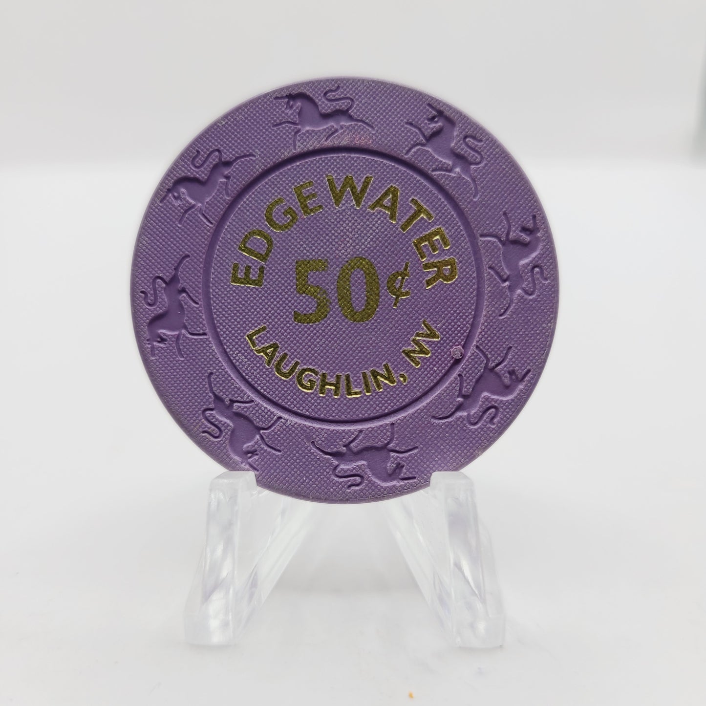 Edgewater Hotel Casino Laughlin Nevada 1995 $.50 Casino Chip N7811 *Lt  Purple