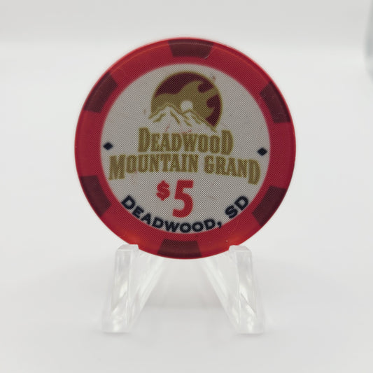 Deadwood Mountain Grand Hotel Casino Deadwood South Dakota 2011 $5 Casino Chip