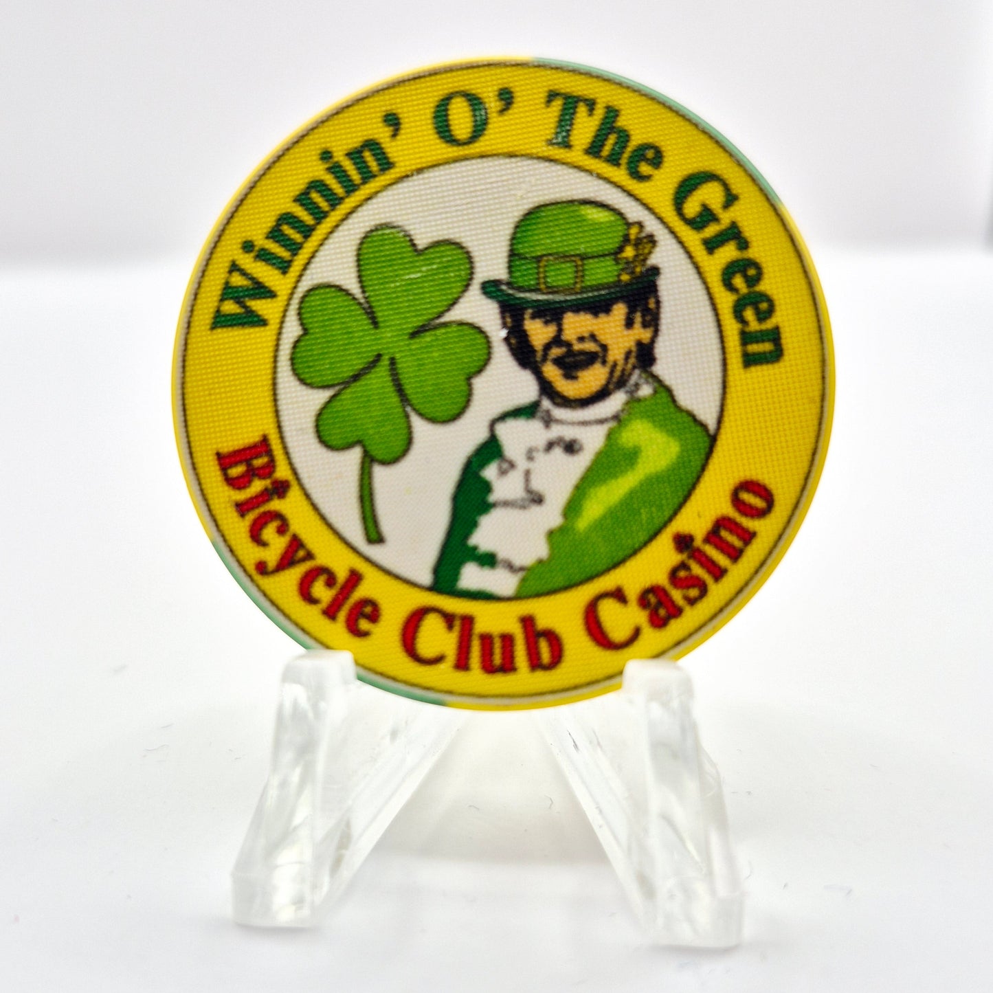 Bicycle Club Casino Bell Gardens California $5 NCV Casino Chip "WINTER O' THE GREEN"