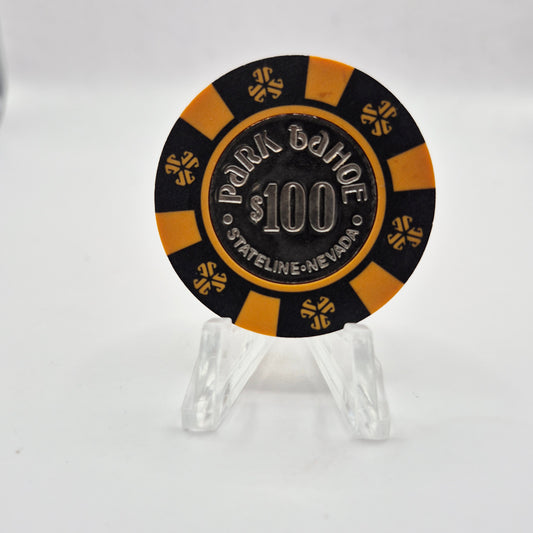 Park Tahoe Hotel Casino Stateline Nevada 1990's $100 Casino Chip N5448.S