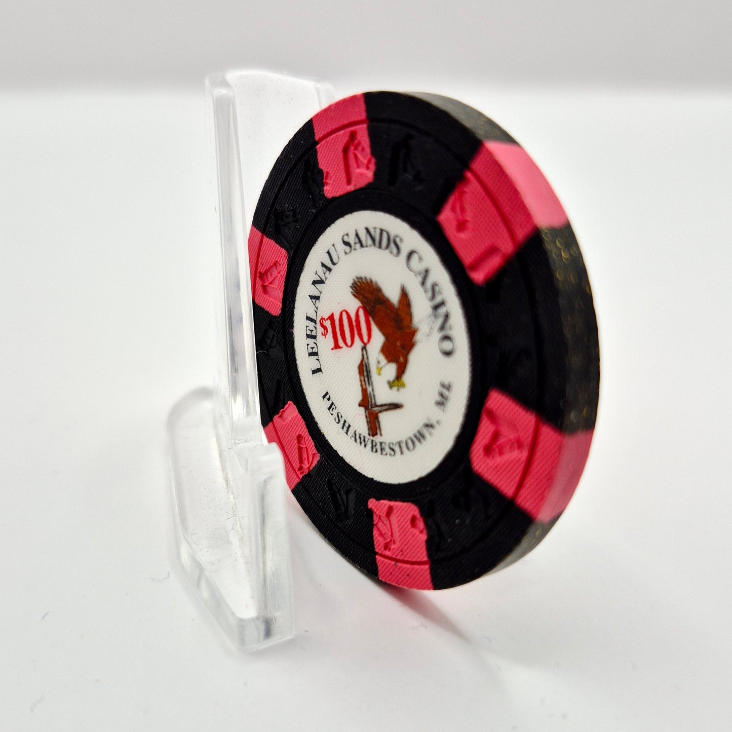 Leelanau Sands Casino Peshawbestown Michigan $100 Casino Chip