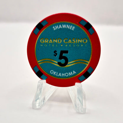 Grand Resort Casino Shawnee Oklahoma $5 'Table' Casino Chip