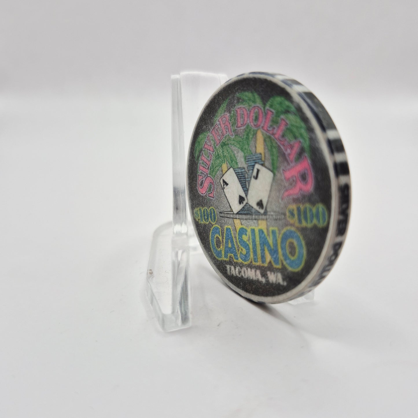 Silver Dollar Casino Tacoma Washington $100 Casino Chip *Circulated