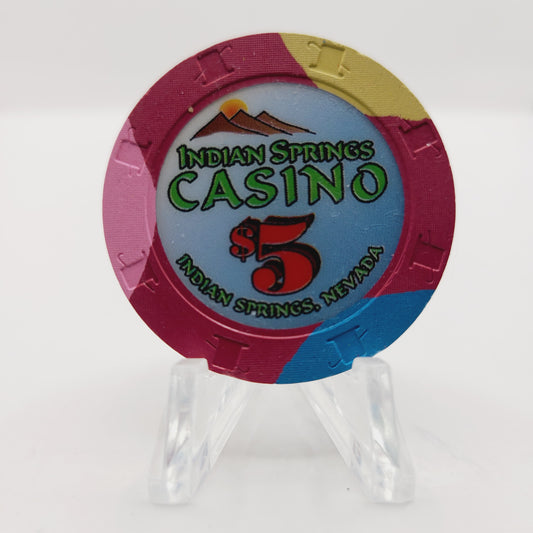 Indian Springs Casino Indian Springs Nevada 1998 $5 Chip V2850