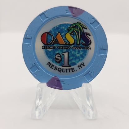 Oasis Resort Hotel Casino Mesquite Nevada 2001 $1 Chip V9248