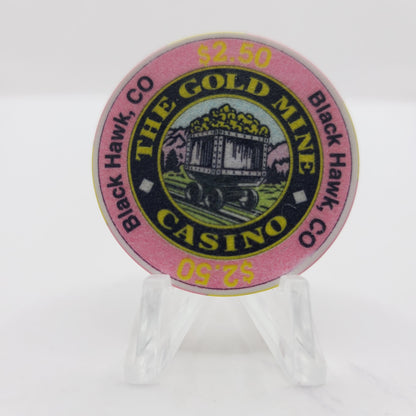 The Gold Mine Casino Black Hawk Colorado 1991 $2.50 Casino Chip